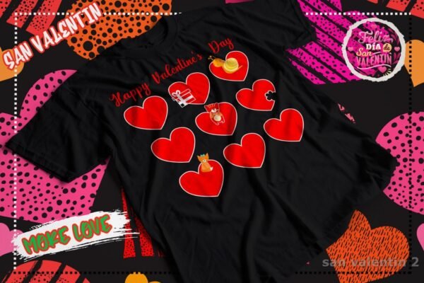 Playera San Valentin Hearts