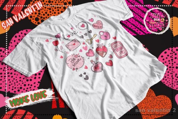 Playera San Valentin icons