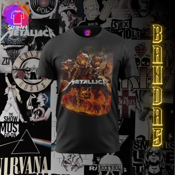 Playera Metall Of Wolfs